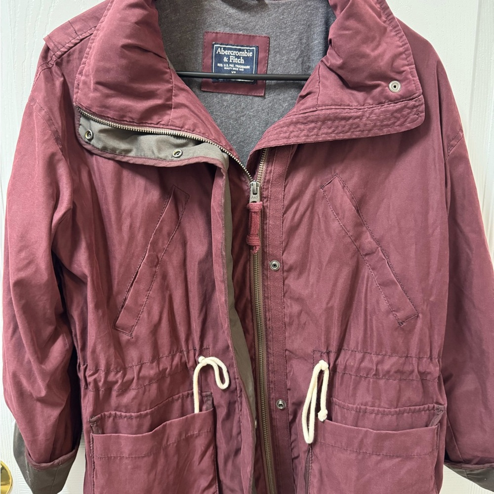 Abercrombie & Fitch Burgundy Utility Jacket
